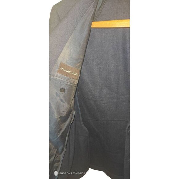 Micheal Kors Navy Light Weight Wool Causal Sport Jacket Size 42 Regular - Picture 8 of 12